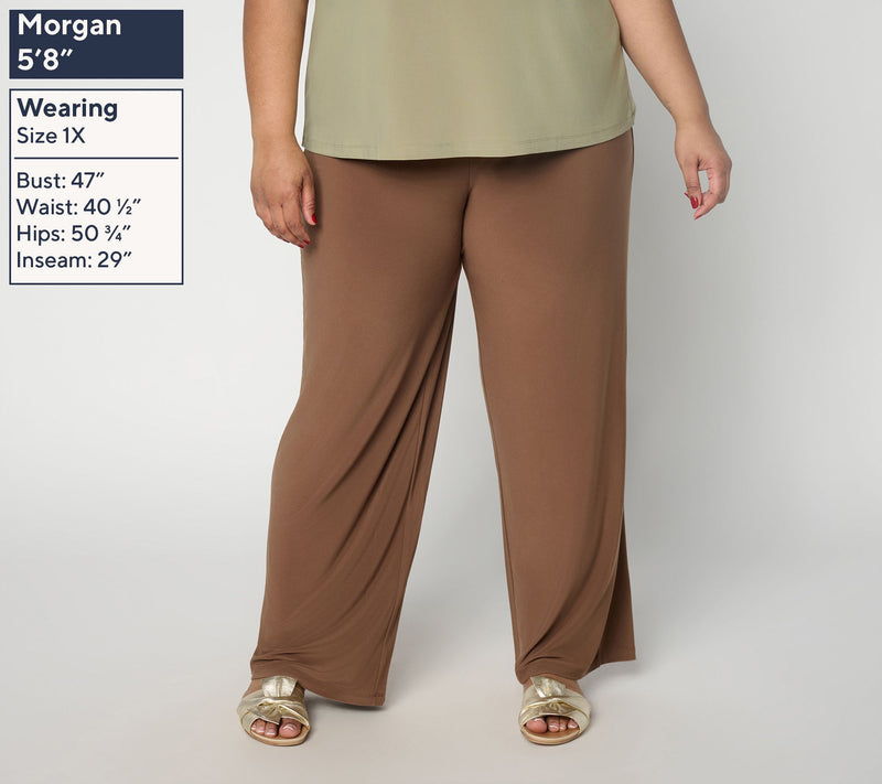 Dennis Basso Petite Italia Knit Wide Leg Pant — View 2