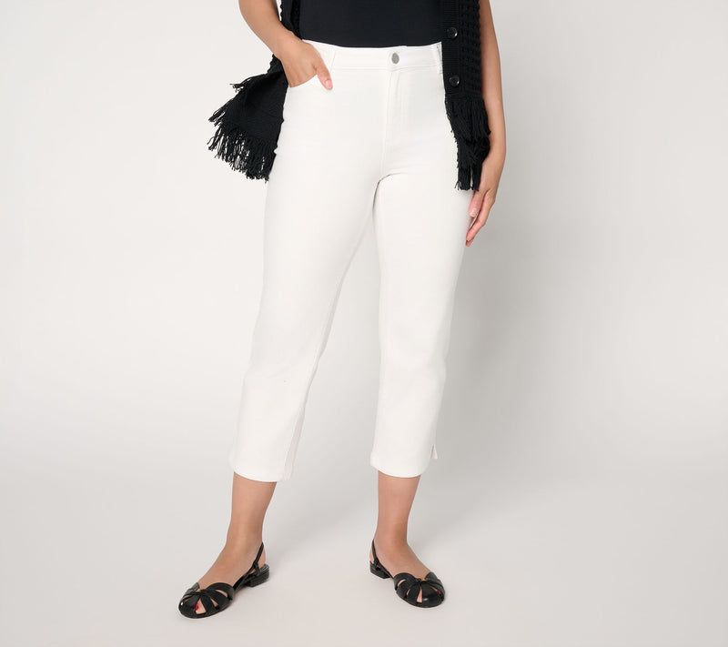 Dennis Basso Regular Riviera Stretch Crop Jean — View 10