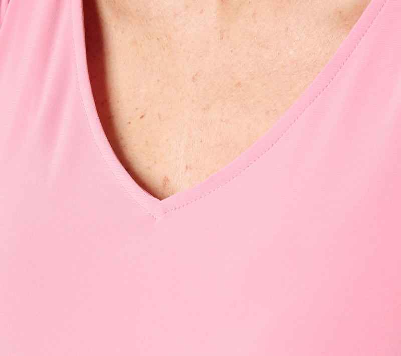 Dennis Basso Basics Italia Knit V-Neck Tank Top — View 6