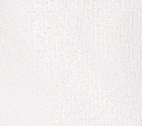 Dennis Basso Mesh Lined V-Neck Sequin Tee — View 9