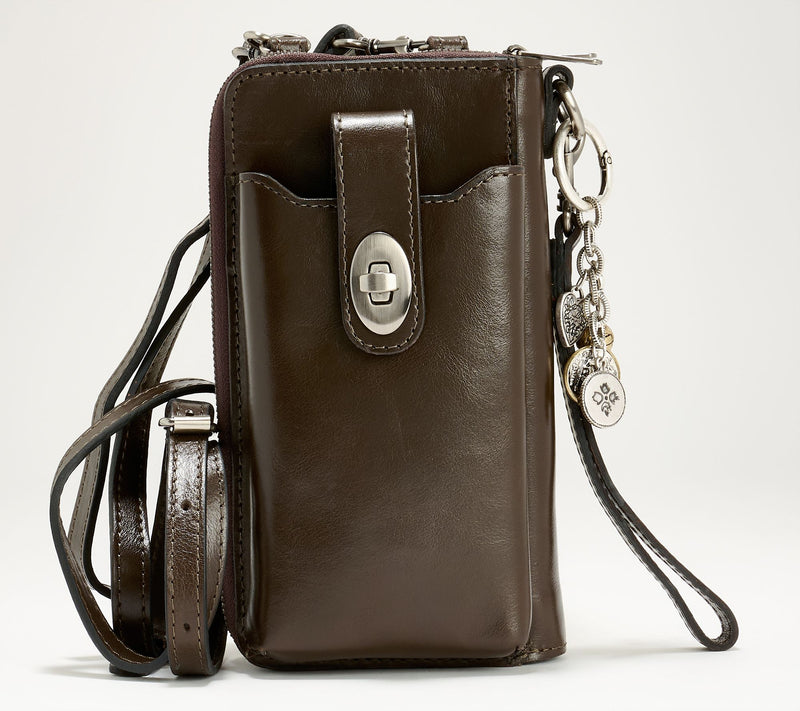 "As Is" Patricia Nash Amalia Leather Phone Crossbody with Charm — View 18