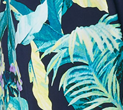 Attitudes by Renee Petite Printed Como Jersey Wide Leg Cabana Pant — View 11
