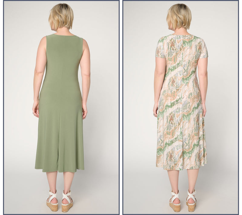 Attitudes by Renee Petite Pack of 2 Como Jersey Midi Dresses — View 14