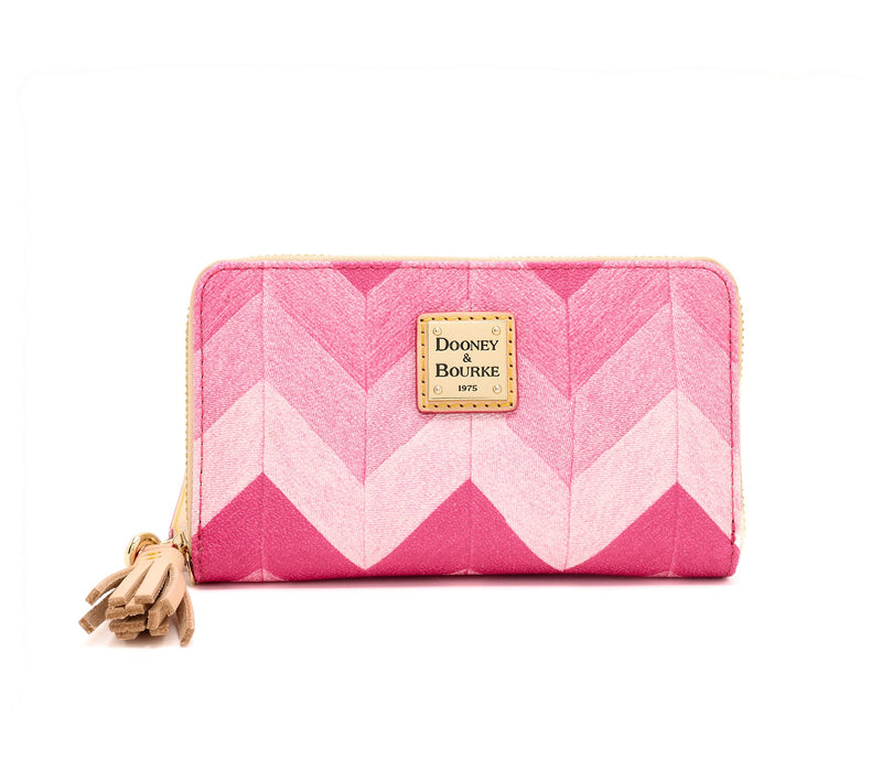Dooney & Bourke Chevron Zip Around Wristlet Wallet — View 10