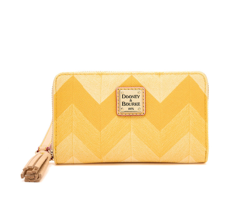 Dooney & Bourke Chevron Zip Around Wristlet Wallet — View 11