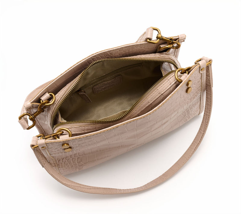 "As Is" American Leather Co. LenoxTripleEntr Croco Shoulder — View 3