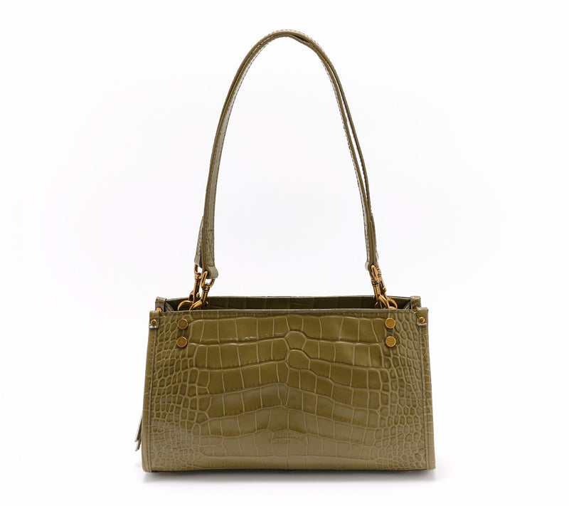 "As Is" American Leather Co. LenoxTripleEntr Croco Shoulder — View 14