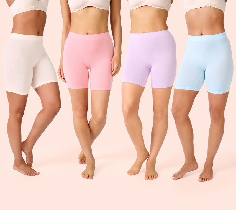 Breezies Comfort Breeze Set of 4 Seamless Long Leg Panties — View 5