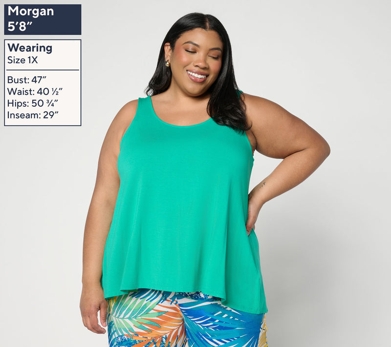 Attitudes by Renee Knit High-Low Sleeveless Top — View 2