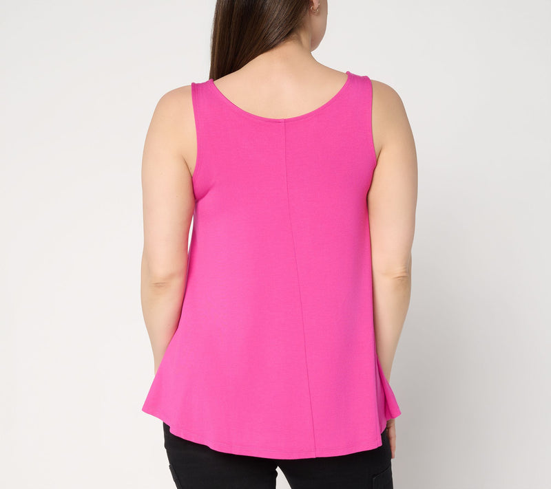 Attitudes by Renee Knit High-Low Sleeveless Top — View 4