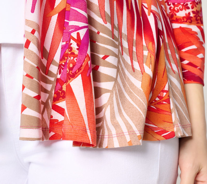 Attitudes by Renee Printed Como Jersey Topper — View 6