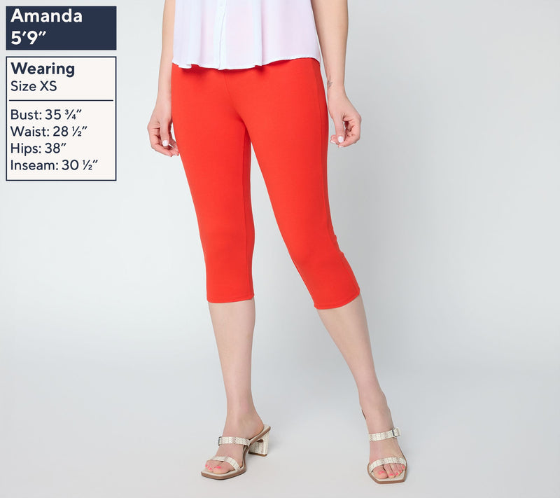 Women with Control Regular Cotton Jersey Empower Pedal Pusher — View 3