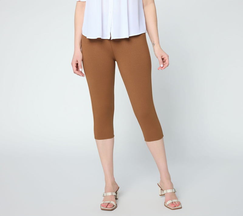 Women with Control Petite Cotton Jersey Empower Pedal Pusher — View 13