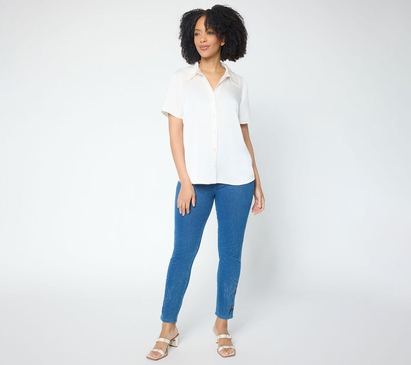 Women with Control Regular Prime Stretch Denim Ankle Jeans — View 5