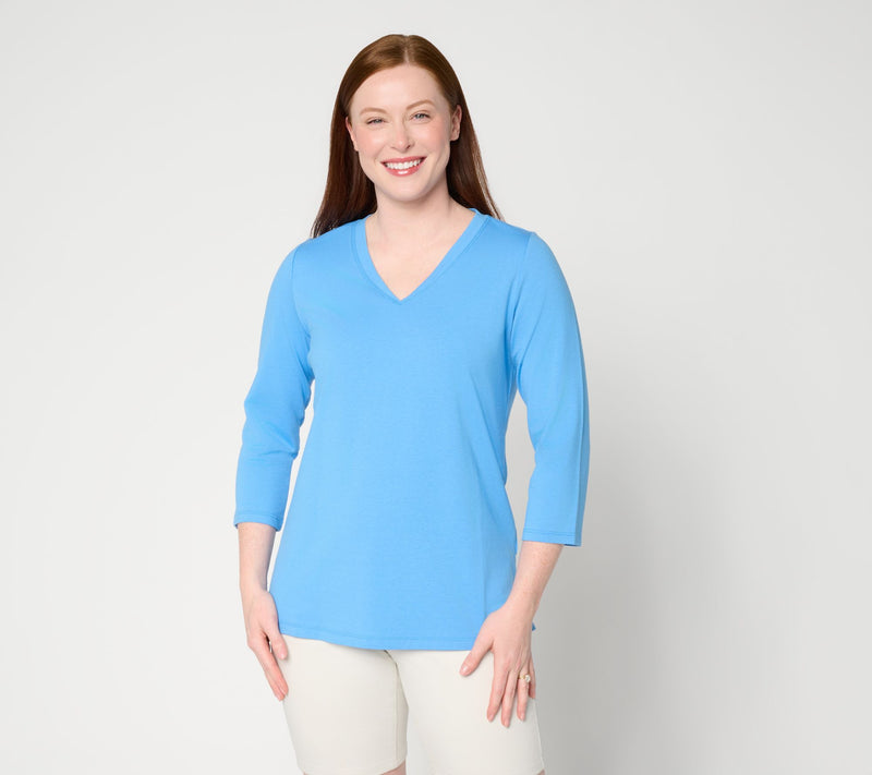 Belle by Kim Gravel Primabelle Knit Victory V-Neck Top — Main view
