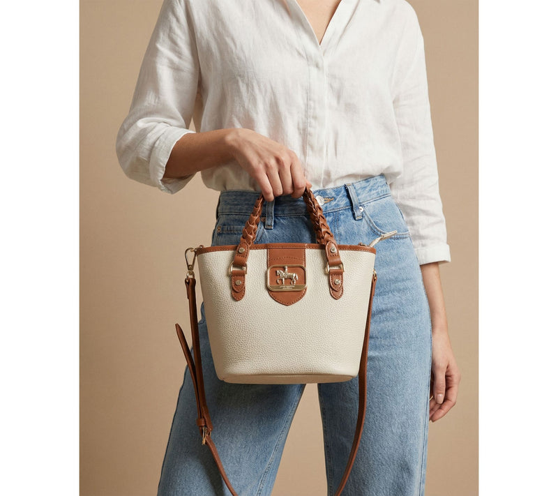 Paul Costelloe Dressage Leather Gymkhana Bucket Bag with Strap — View 7