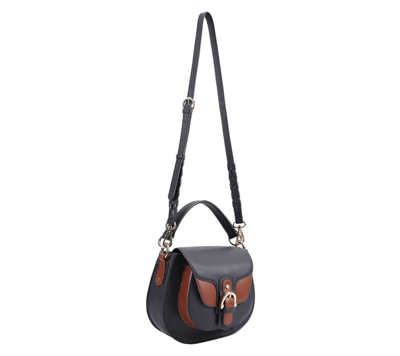 Paul Costelloe Dressage Leather Saddle Bag with Crossbody Strap — View 13