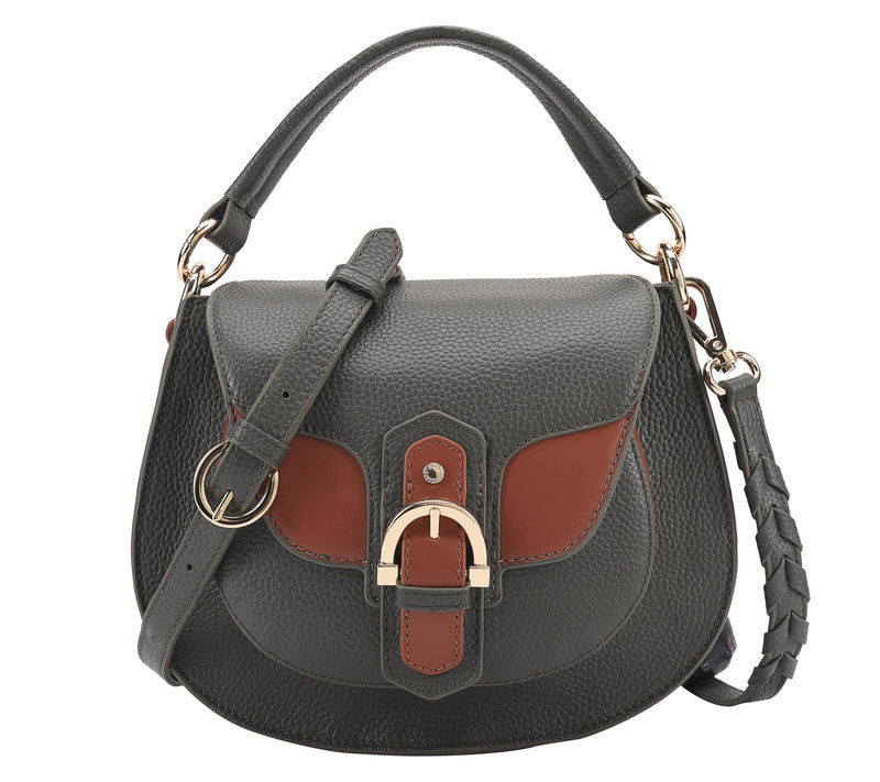 Paul Costelloe Dressage Leather Saddle Bag with Crossbody Strap — View 9