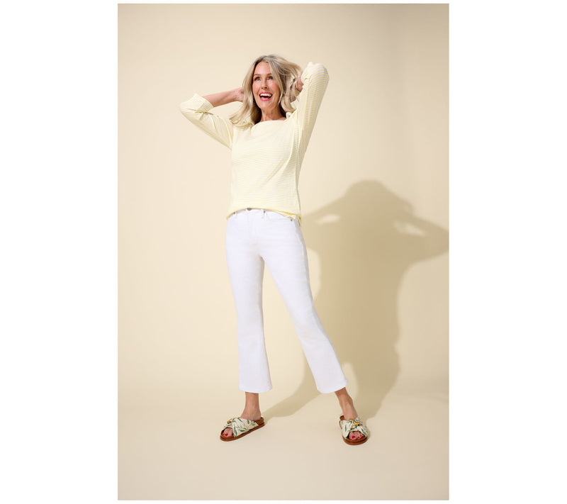 Belle by Kim Gravel TripleLuxe Micro Rib 3/4 Sleeve Top — View 8