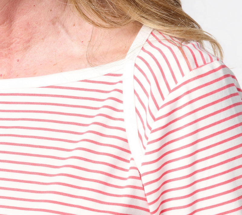 Belle by Kim Gravel TripleLuxe Micro Rib 3/4 Sleeve Top — View 7