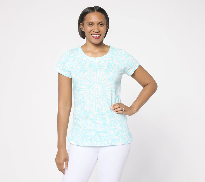 Belle by Kim Gravel Slub Knit Santorini Tile Top — Main view