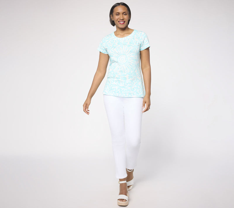 Belle by Kim Gravel Slub Knit Santorini Tile Top — View 5