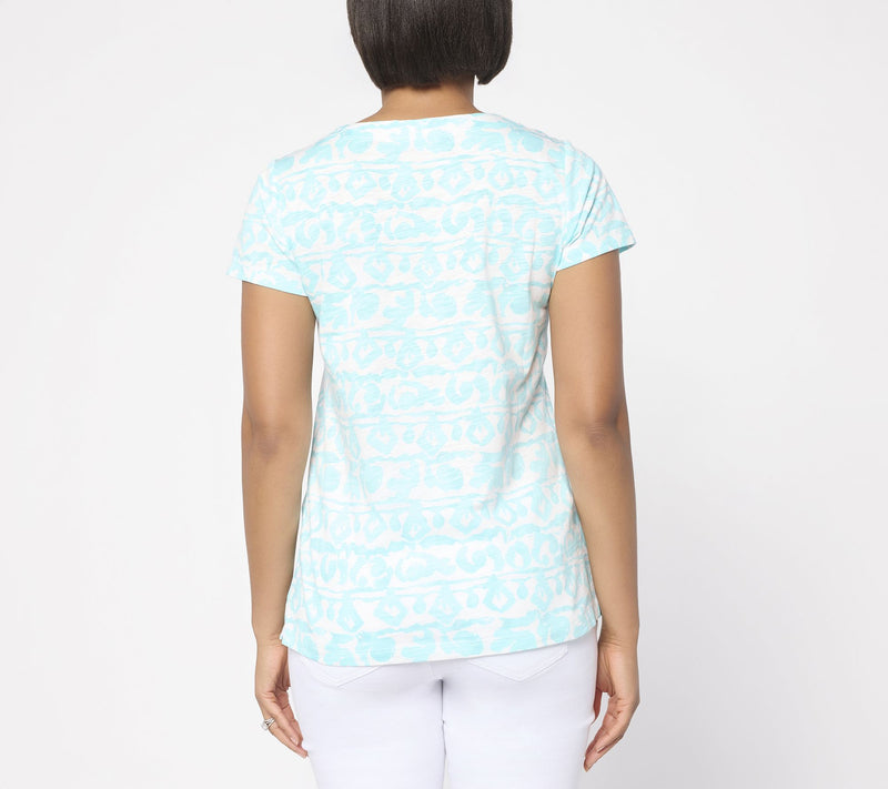 Belle by Kim Gravel Slub Knit Santorini Tile Top — View 4