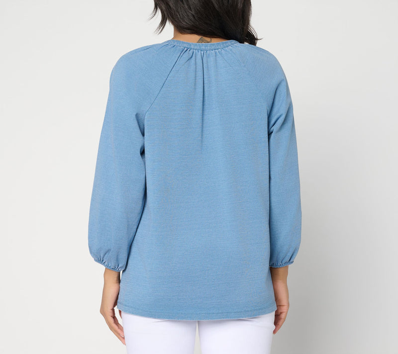 Ree by the Pioneer Woman Knit Denim Peasant Tunic — View 3
