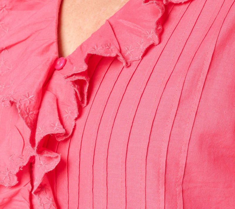 Ree by the Pioneer Woman Ruffle Front Eyelet Trim Blouse — View 12