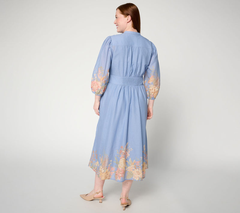 Ree by the Pioneer Woman Engineered Floral Print Midi Dress — View 4