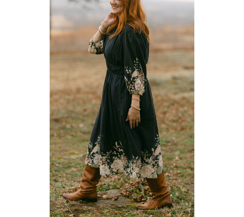 Ree by the Pioneer Woman Engineered Floral Print Midi Dress — View 7