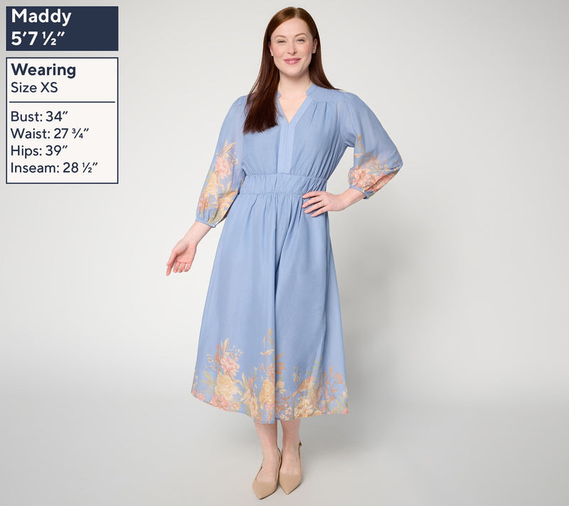 Ree by the Pioneer Woman Engineered Floral Print Midi Dress — View 3