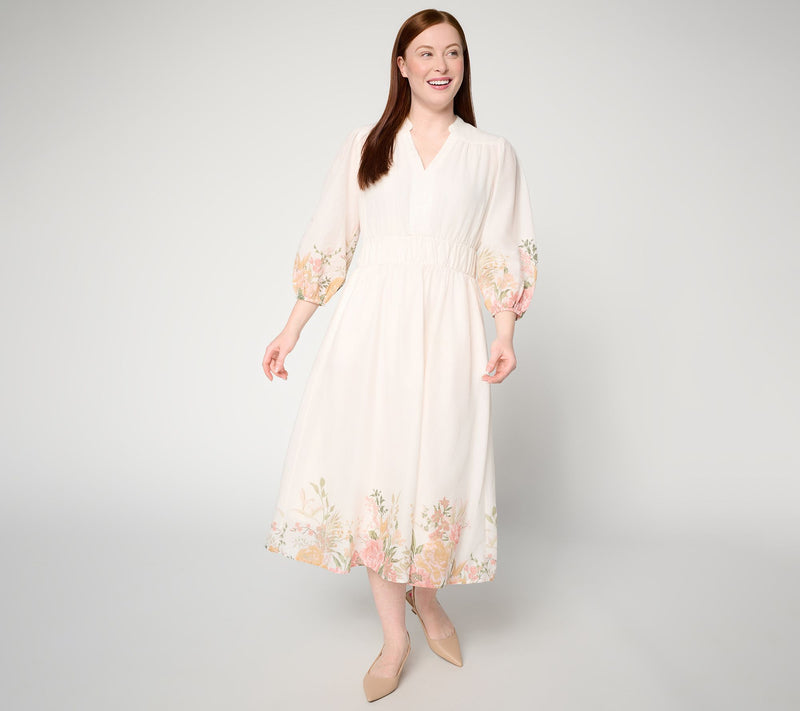 Ree by the Pioneer Woman Engineered Floral Print Midi Dress — View 13