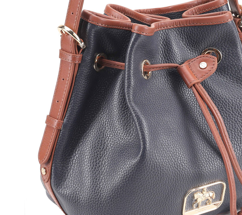 Paul Costelloe Dressage Leather Gymkhana Ruched Bucket Bag — View 2