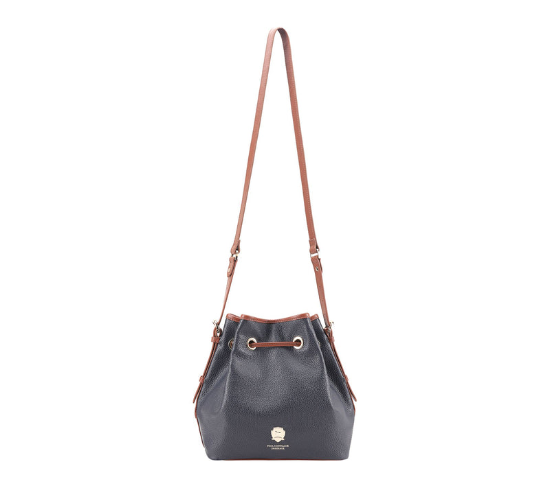 Paul Costelloe Dressage Leather Gymkhana Ruched Bucket Bag — View 5