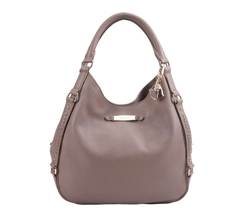 Paul Costelloe Dressage Leather Whipstitch Slouch Bag — View 13