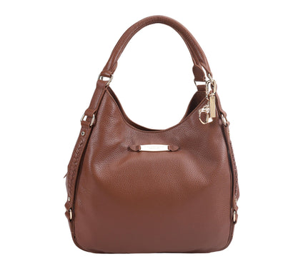 Paul Costelloe Dressage Leather Whipstitch Slouch Bag