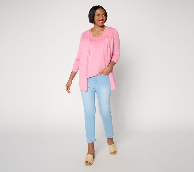 Ree by the Pioneer Woman Regular Indigo Scallop Hem Ankle Jeans — View 7