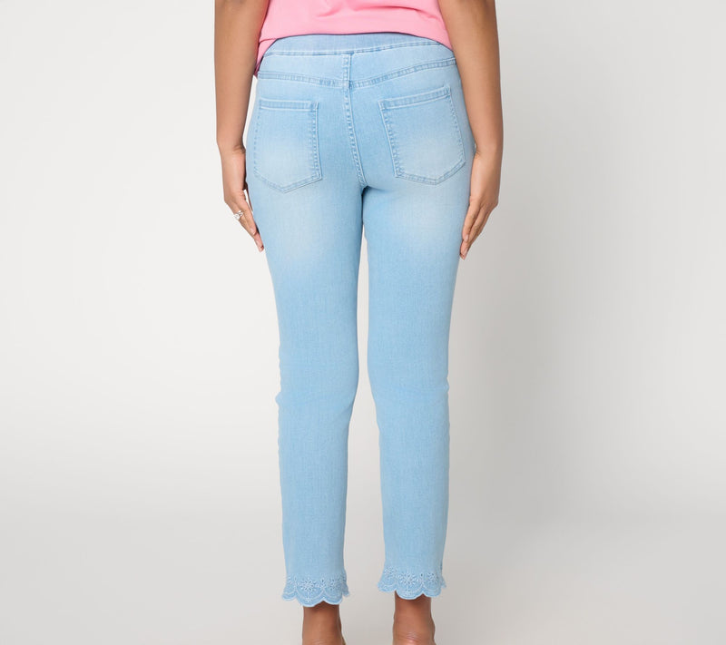 Ree by the Pioneer Woman Regular Indigo Scallop Hem Ankle Jeans — View 6