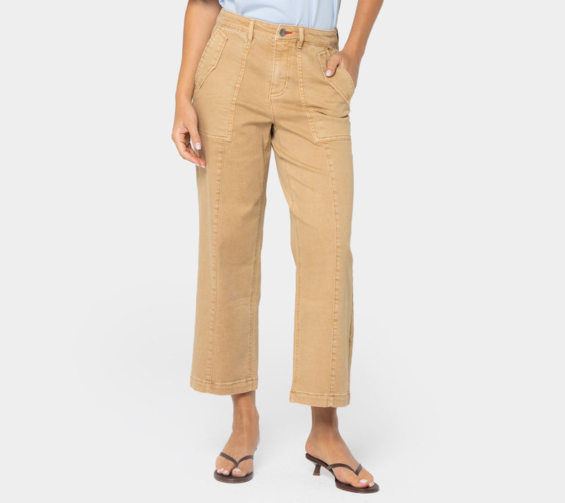 Peace Love World Boheme Regular Cropped Utility Pocket Jeans — Main view