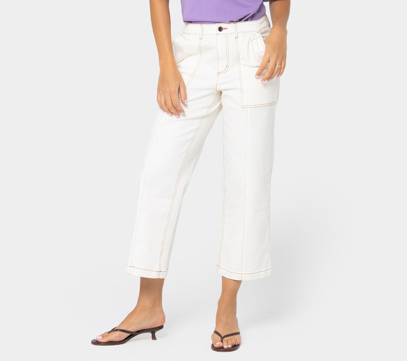Peace Love World Boheme Petite Cropped Utility Pocket Jeans — View 5