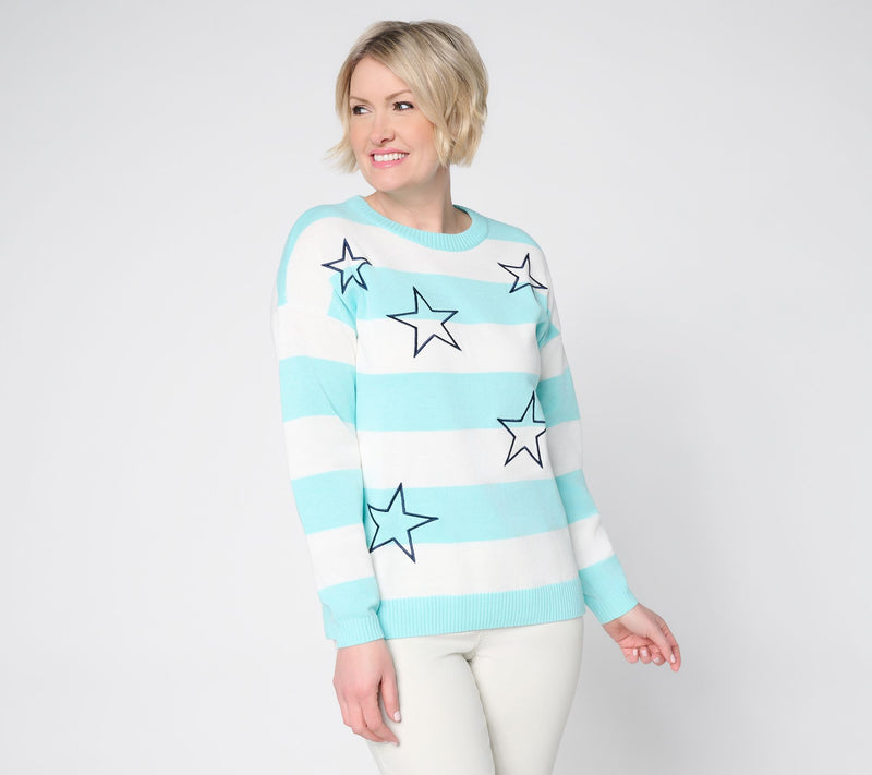Liberty Belles by Kim Gravel Stars and Stripes Summer Sweater — View 12