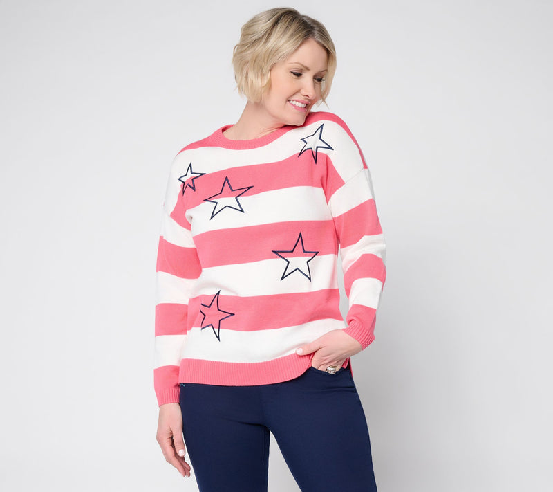 Liberty Belles by Kim Gravel Stars and Stripes Summer Sweater — View 15