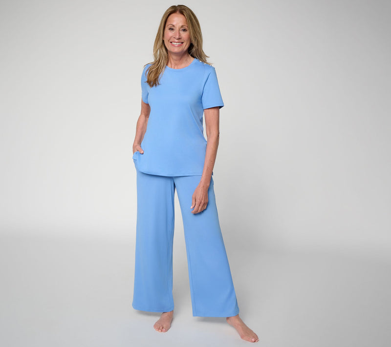 Cuddl Duds Flexwear Wide Leg Lounge Pant — View 5