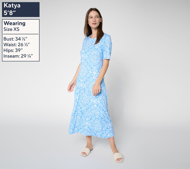 Cuddl Duds Flexwear Tiered Hem Maxi Dress — View 13