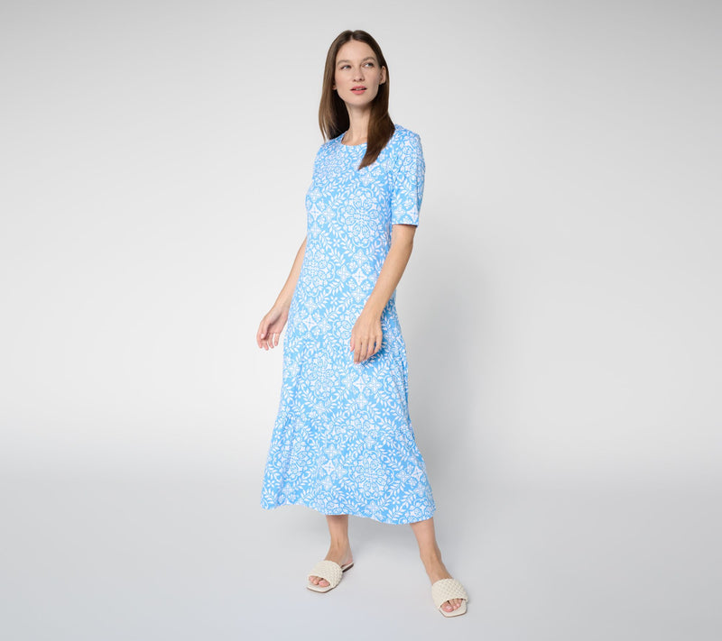 Cuddl Duds Flexwear Tiered Hem Maxi Dress — View 5
