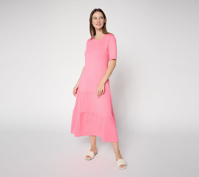 Cuddl Duds Flexwear Tiered Hem Maxi Dress — View 9