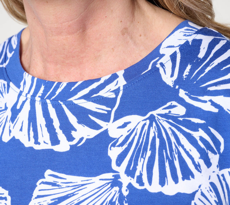 Denim & Co. Beach Jersey Printed Short Sleeve T-Shirt — View 6
