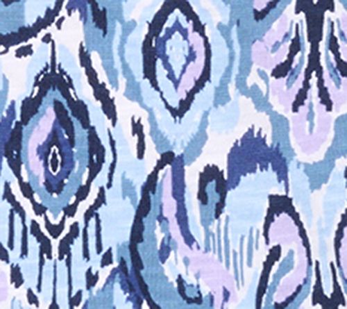 Denim & Co. Printed Linen Blend Flutter Sleeve Top — View 7