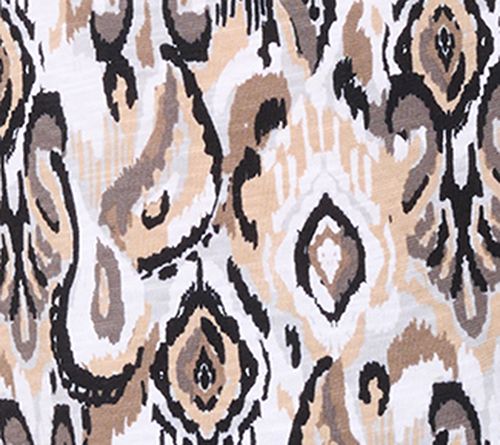 Denim & Co. Printed Linen Blend Flutter Sleeve Top — View 8